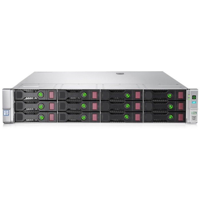Server HPE DL380 G9 12x3.5" mit 2xE5-2623 v3, 32GB, P840, 2x960GB SSD SATA 2.5", 2xPSU, Schienen, iLO Advanced