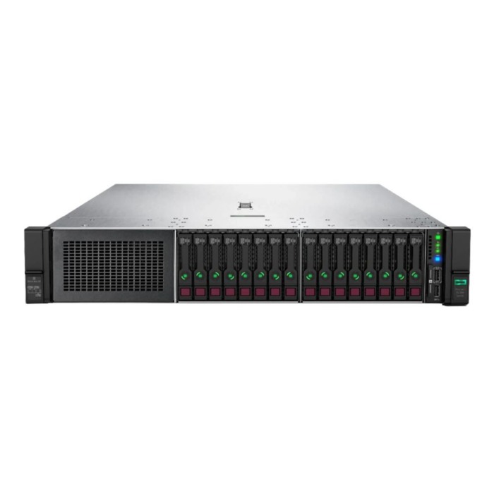 Server HPE ProLiant DL380 Gen10 16x2.5" (8xNVMe) mit 2x Gold 6138, 256GB RAM-Speicher, 8x 480GB SSD SATA 2.5", 2x Netzteil, Montageschienen, iLO 5