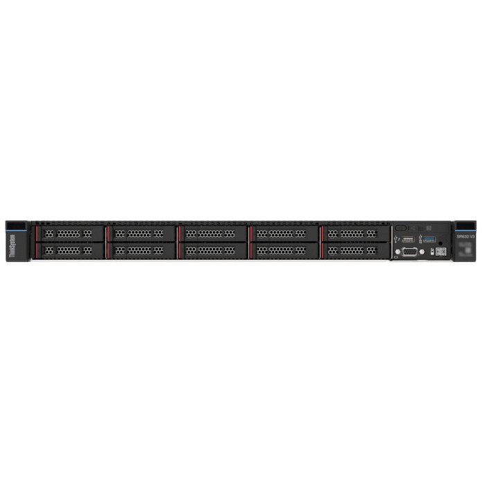Server Lenovo ThinkSystem SR630 V3 10x2.5" NVMe with 2x Platinum 8460H, 1024GB RAM, 9350-16i, 4x 480GB SSD SATA 2.5", 2x100GbE QSFP56, 2x PSU 1100W, rails, bezel, XCC2 Standard