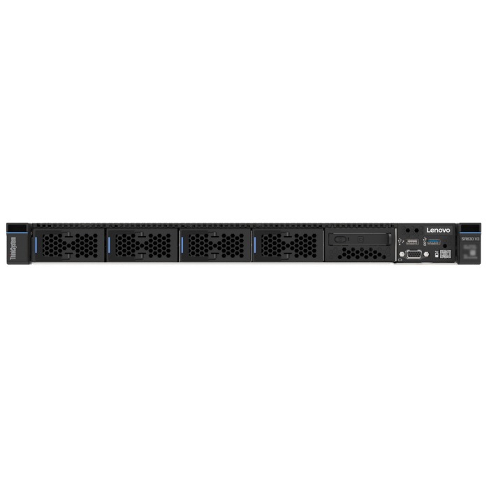 Server Lenovo ThinkSystem SR630 V3 16xE3.S NVMe with 2x Gold 5515+, 1024GB RAM, 4x 3.84TB NVMe E1.S, 2x10GbE Base-T, 1x Nvidia A2 16GB, 2x PSU 1100W, rails, bezel, XCC2 Standard