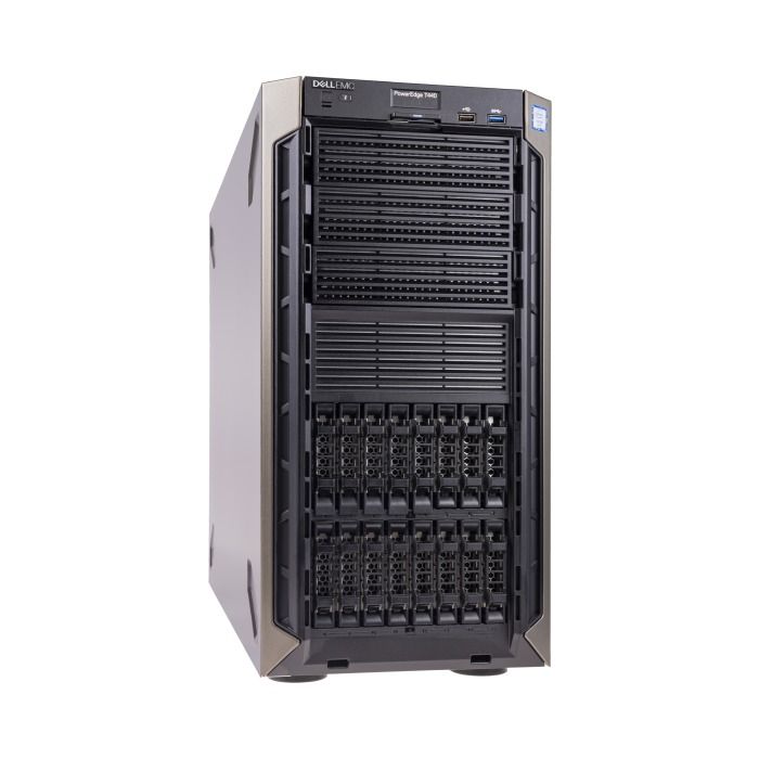 Server T440 16x2.5" with 2x Silver 4108, 16GB RAM, H330+, 5x1TB SAS 3.5", 2xPSU, iDRAC 9 Enterprise