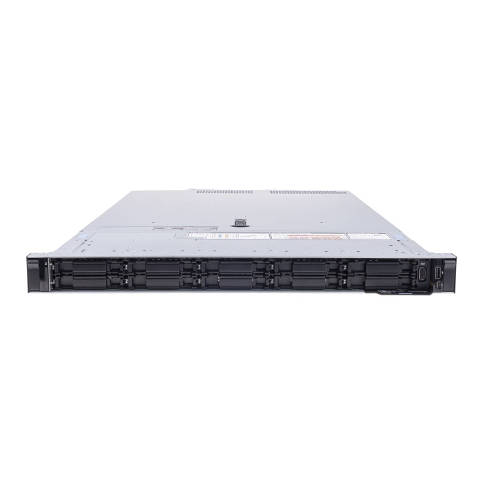 Serwer Dell PowerEdge R6515 10x2.5"mit 1x EPYC 7252, 16GB RAM, H730P, 2x 960GB SSD SAS 12G RI 2.5", 2x10/25GbE, 2x PSU 550W, Montageschienen, Abdeckung, iDRAC9 Enterprise