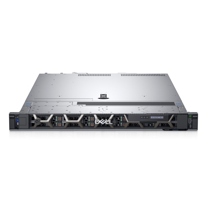 Serwer Dell PowerEdge R6515 10x2.5" NVMemit 1x EPYC 7702P, 256GB RAM, BOSS-S1mit 2x 240GB SSD SATA RI M.2, 4x Dell 960GB SSD NVMe U.2 2.5", 2x10/25GbE, 2x PSU 550W, Montageschienen, Abdeckung, iDRAC9 Enterprise