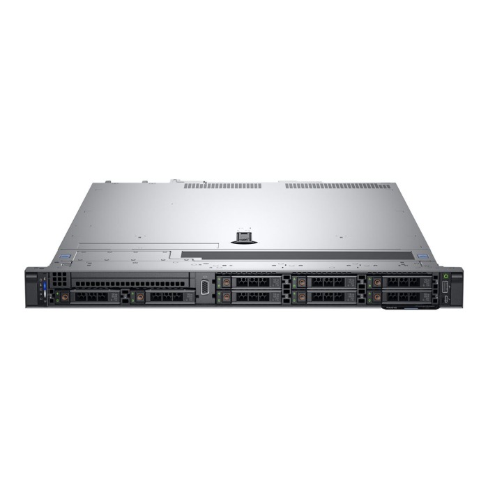 Serwer Dell PowerEdge R6515 8x2.5"mit 1x EPYC 7252, 32GB RAM, H730P, 2x 960GB SSD SATA 2.5", 2x1GbE, 2x PSU 550W, Montageschienen, iDRAC9 Enterprise