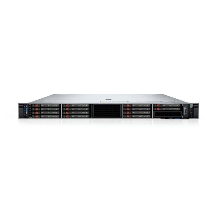 Serwer Dell PowerEdge R660 14xE3.S NVMe mit 2x Gold 6534, 128GB RAM, BOSS-N1 z 2x Dell 480GB SSD NVMe M.2, 2x10/25GbE SFP28, 2x1GbE, 2x PSU 1800W, Montageschienen, Abdeckung, iDRAC9 Enterprise