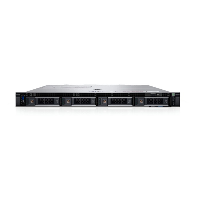 Serwer Dell PowerEdge R6625 4x3.5" mit 2x EPYC 9124, 512GB RAM, H355, 2x 1.92TB SSD SATA 2.5", 2x10/25GbE SFP28, 1x L4 24GB, 2x PSU 1400W, Montageschienen, Abdeckung, iDRAC9 Enterprise