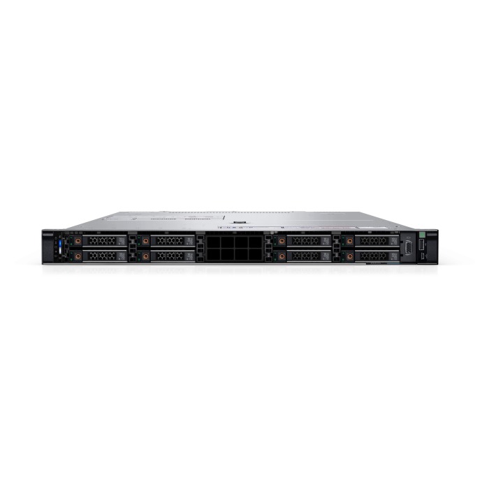 Serwer Dell PowerEdge R6625 8x2.5" mit 2x EPYC 9124, 256GB RAM, H355, 2x 480GB SSD SATA 2.5", 4x1GbE, 2x PSU 1400W, Montageschienen, iDRAC9 Enterprise