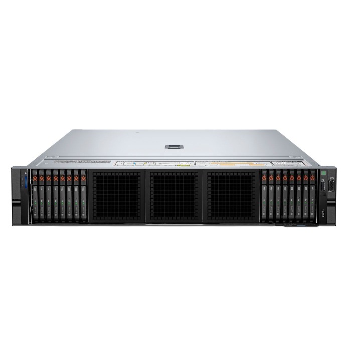 Serwer Dell PowerEdge R7625 16xE3.S mit 2x EPYC 9734, 512GB RAM, 2x H755N, BOSS-N1 mit 2x 960GB Dell SSD NVMe M.2, 16x 7.68TB E3.S NVMe, 1x200GbE QSFP56, 4x Nvidia L4 24GB, 2x PSU 2800W, Montageschienen, Abdeckung, iDRAC9 Enterprise