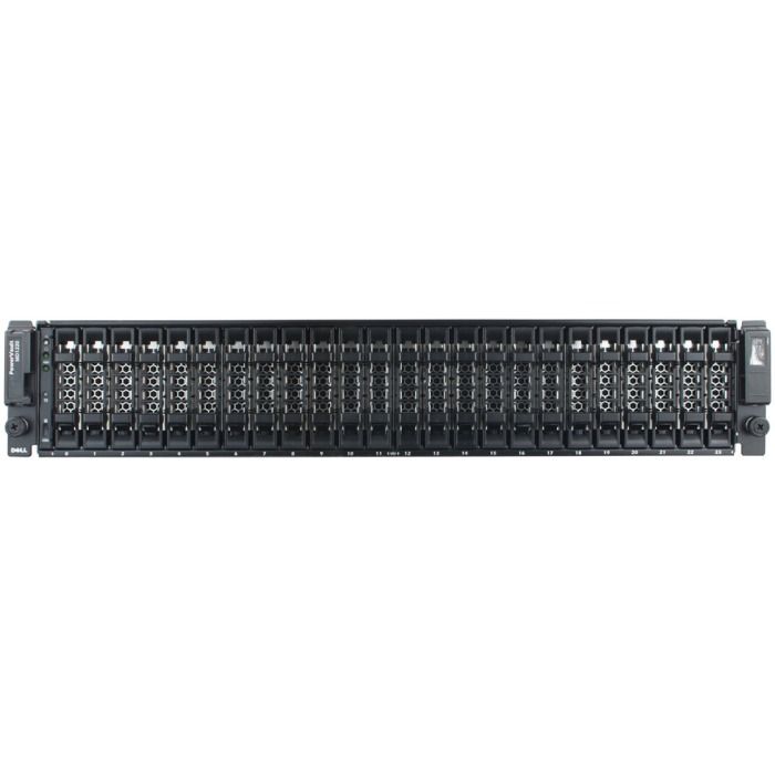 Storage expansion enclosure Dell PowerVault MD1220 24x2.5" with 2x Controller SAS, 2x PSU, rails