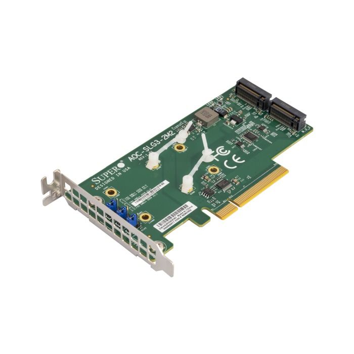 Supermicro 2x M.2 2280 drive adapter PCIe 3.0 x8 AOC-SLG3-2M2