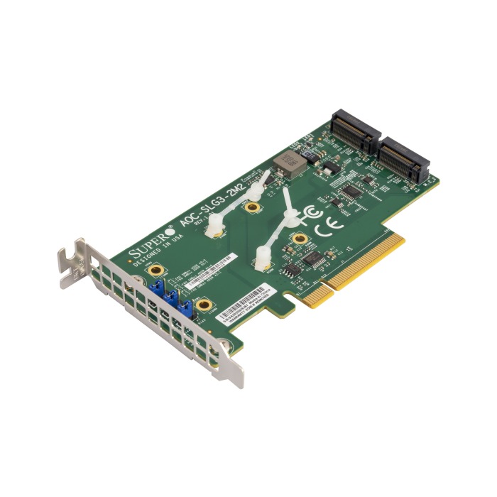 Supermicro 2x M.2 2280 Festplatte adapter PCIe 3.0 x8 AOC-SLG3-2M2