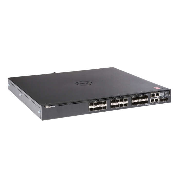 Switch Dell PowerConnect N3024F 2x1GbE 24x1GbE SFP 2x10GbE SFP+ F2R Normal Flow, 2x Netzteil, 1x Lüfter