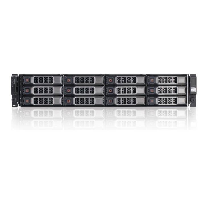 Tiroir disque Dell PowerVault MD1200 12x3.5" avec 2x contrôleur EMM, 2x PSU DC, rails