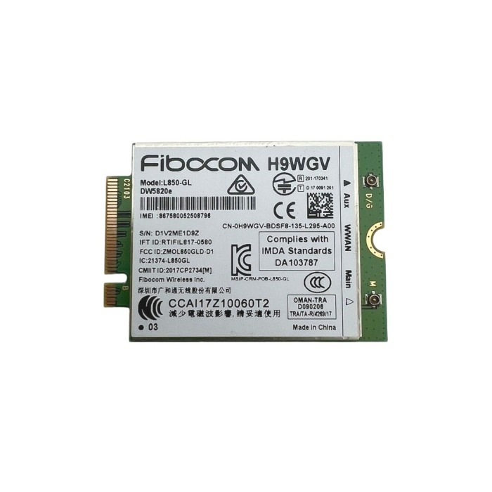 WWAN Karte Dell Broadcom DW5820e M.2 3042 4G LTE H9WGV
