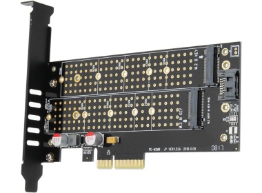 Adapter NVMe SSD 2xM.2 NGFF 2230/22110 auf PCIe 3.0x4 PE-M2MB