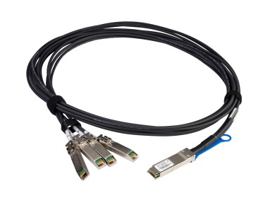 DAC-Kabel Amphenol 1xSFF-8683 QSFP+ 40GbE bis 4xSFF-8431 SFP+ 10GbE 3m 624400003