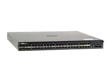 Dell Networking N4064F Switch, 48x 10GbE SFP+, 2x 40GbE QSFP+, F2R (Normaler Luftstrom), 2x Netzteil, 2x Lüfter