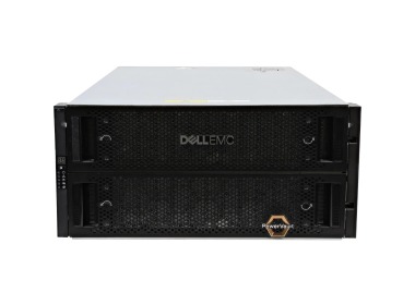 Dell PowerVault storage array ME4084 with 2x iSCSI (10GbE Base-T) controller, 6x 8TB HDD SAS, 2x 2200W AC PSU, rails