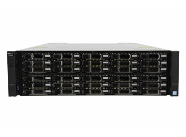 Festplattenarray Dell EMC SC5020 30x2.5" mit 2x Controller, 4x 10GbE SFP+, 8x 600GB 15K SAS 2.5", 2x Netzteil, schienen