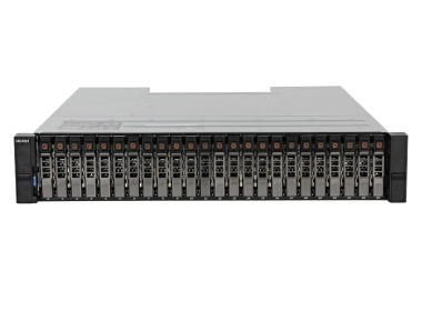 Festplattenarray Dell PowerVault ME4024 mit 2x 4x10GbE SFP+, 12x Dell 960GB SAS SSD 2.5", 2x Netzteil, Abdeckung, Montageschienen
