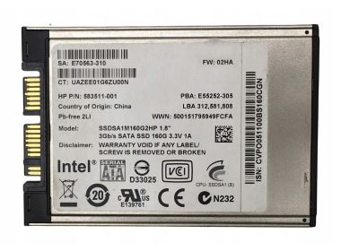Hard drive HPE 160GB SSD SATA 3G 1.8" 583511-001