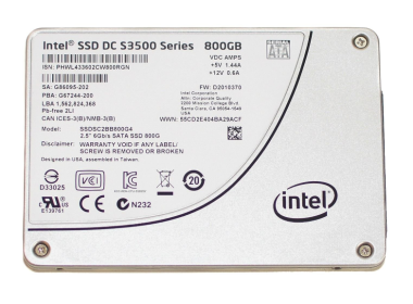 Hard drive Intel DC S3500 800GB SSD SATA 6G 2.5" MLC RI G86095-202