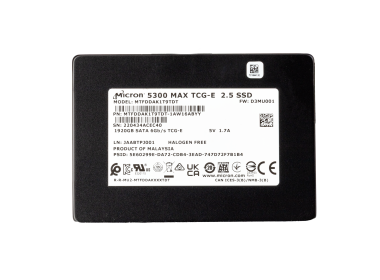 Hard drive Micron 1.92TB SSD SATA 6G 2.5" TLC MTFDDAK1T9TDT-1AW16ABYY