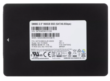 Hard drive Samsung 960GB SSD SATA 6G 2.5" MLC MU MZ7KH960HAJR-00005