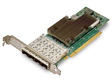 Network interface card Broadcom BCM57504 4x10/25GbE SFP28 PCIe 4.0 ADAPTER J3D14