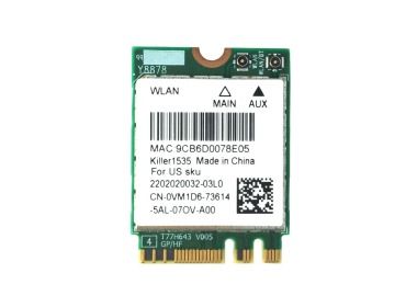 Network interface card Dell Qualcomm Killer N1535 Wi-Fi 5 Bluetooth 4.1 M.2 2230 WLAN VM1D6