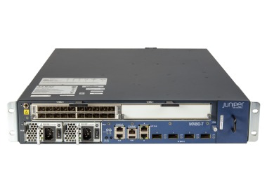 Router Juniper Netzwerk MX80-T mit 20x1GbE, 2xPSU, 1xFantray