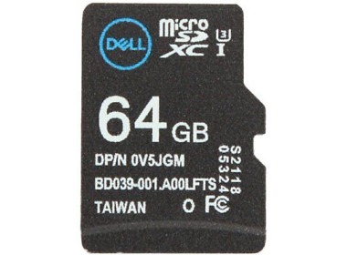 SD card Dell 64GB Micro SDXC for Gen15 V5JGM