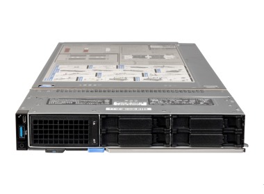 Server Dell PowerEdge MX750c 4x2.5" mit 1x Gold 6346, 128GB RAM-Speicher, H755, 2x 480GB SSD SATA 2.5", 2x10/25GbE SFP28, iDRAC 9