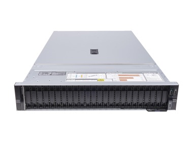 Server Dell PowerEdge R750 24x2.5" (8x NVMe) mit 2x Gold 5317, 256GB RAM-Speicher, HBA355i, BOSS-S1 Karte mit 2x240GB SSD SATA M.2, 3x960GB SSD SATA 2.5, 2x10/25GbE SFP28, 2x Netzteil, Montageschienen, Abdeckung, iDRAC 9 Enterprise