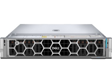 Server Dell PowerEdge R7715 16x2.5"mit 1x EPYC 9175F, 64GB RAM, H965i, 2x 960GB SSD SATA 2.5", 8x 3.2TB SSD SAS 12G MU 2.5", 2x PSU 2400W, Montageschienen, iDRAC 10 Core