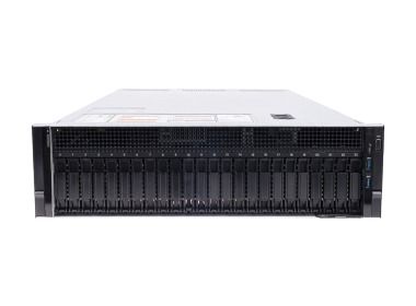 Server Dell R940 24x2.5" (12xNVMe) with 4x Gold 6244, 64GB RAM, H730P, 2x 960GB SSD SATA 2.5", 4x1GbE, 2xPSU, Rails, iDRAC 9 Enterprise