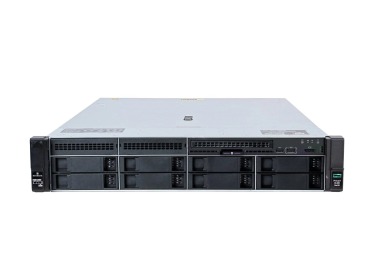 Server HPE ProLiant DL380 Gen10 8x3.5" mit 2x Silver 4112, 64GB RAM-Speicher, P408i-a, 2x HPE 960GB SSD SATA 2.5", 2x Netzteil, Montageschienen, iLO 5