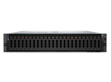 Serwer Dell PowerEdge R7615 24x2.5" NVMemit 1x EPYC 9174F, 512GB RAM, 2x H965i, BOSS-N1mit 2x 960GB Dell SSD NVMe M.2, 2x 3.84TB SSD NVMe U.2 2.5", 2x10/25GbE SFP28, 2x PSU 1400W, Montageschienen, iDRAC9 Enterprise