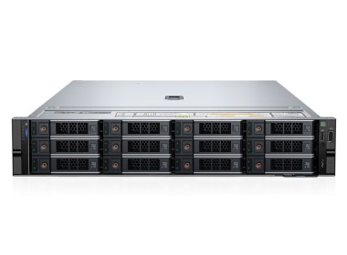Serwer Dell PowerEdge R7625 12x3.5"mit 2x EPYC 9124, 128GB RAM, H355, BOSS-N1mit 2x 960GB Dell SSD NVMe M.2, 4x 4TB 7.2K SATA 6G 3.5", 2x10/25GbE SFP28, 2x PSU 2400W, Montageschienen, iDRAC9 Enterprise