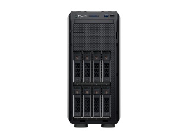 Serwer Dell PowerEdge T350 8x3.5" mit 1x E-2374G, 128GB RAM, H355, BOSS-S1mit 2x 240GB SSD SATA RI M.2, 4x 1.92TB SSD SAS 12G RI 2.5", 2x25GbE SFP28, 2x PSU 600W, iDRAC9 Enterprise