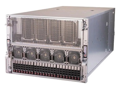 Supermicro GPU SuperServer SYS-821GE-TNHR with 2x Platinum 8480+, 2048GB RAM, 2x960GB NVMe, 8x3.84TB NVMe, 8xNVIDIA H200 141GB, 8x(1x400GbE), 1x(2x100GbE), 6xPSU, rails
