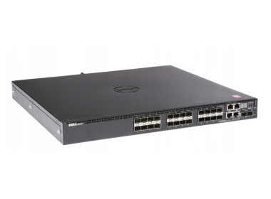 Switch Dell PowerConnect N3024F 2x1GbE 24x1GbE SFP 2x10GbE SFP+ F2R Normal Flow, 2x Netzteil, 1x Lüfter